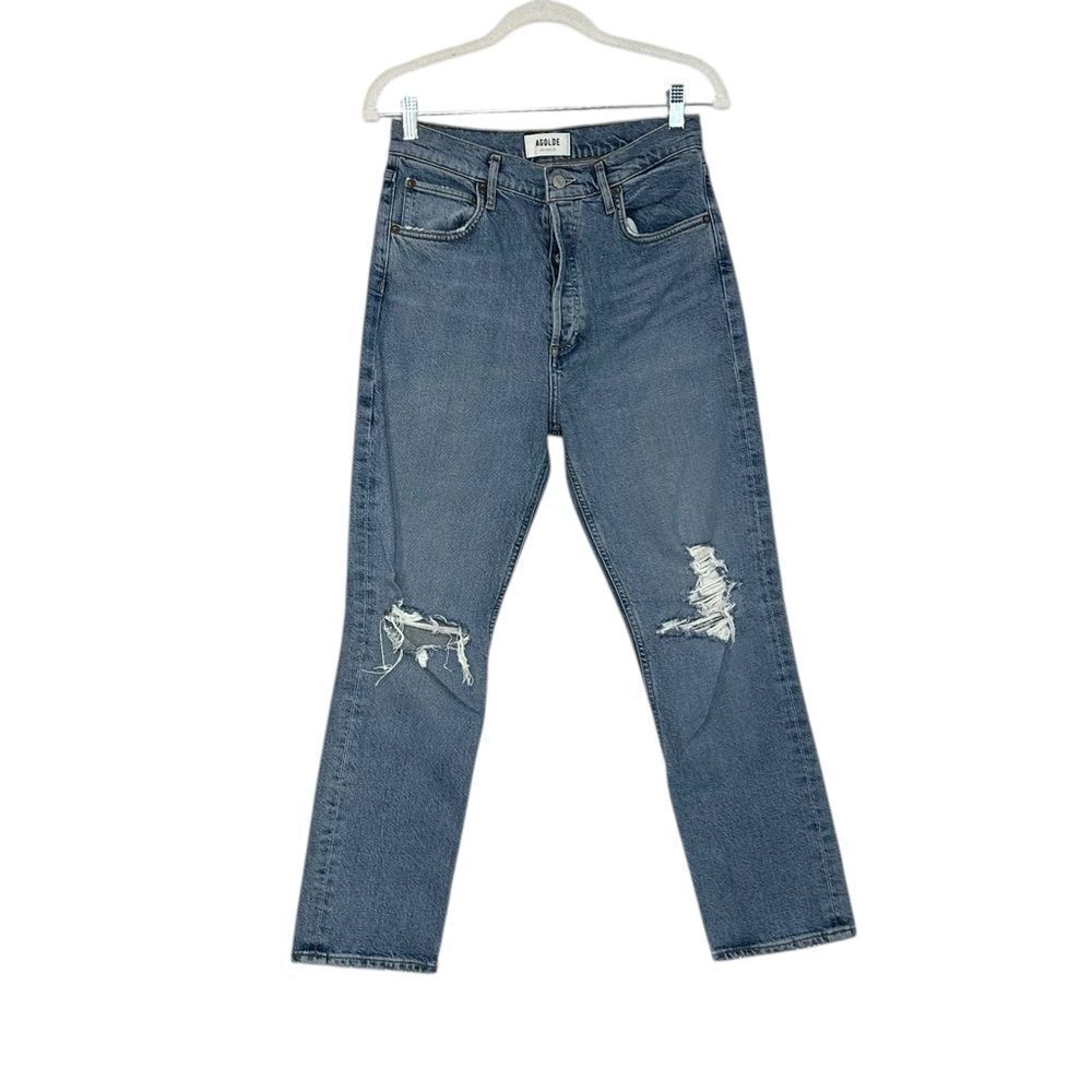 Agolde Riley High Rise Crop Jeans | Size 28 - Picture 3 of 8